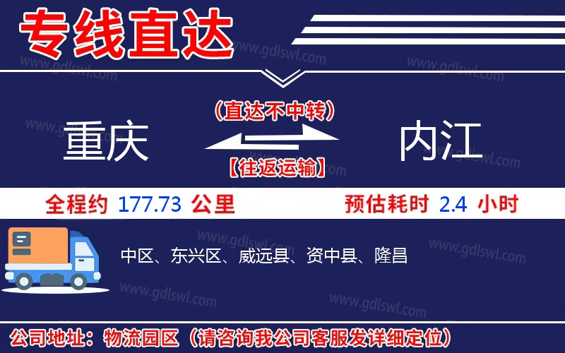 重慶到內(nèi)江物流公司