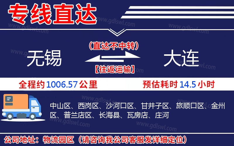 無(wú)錫到大連物流公司